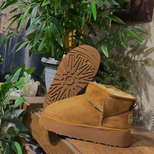 UGG Platform Taba Renk/Çorap Hediyeli