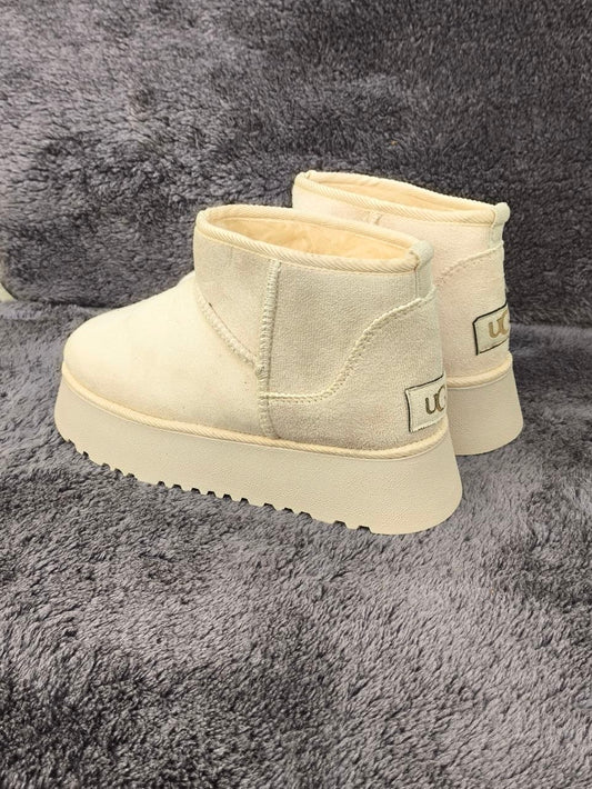 UGG Platform Bej Renk/Çorap Hediyeli
