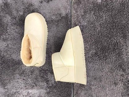UGG Platform Bej Renk/Çorap Hediyeli