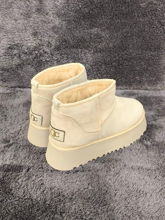UGG Platform Bej Renk/Çorap Hediyeli