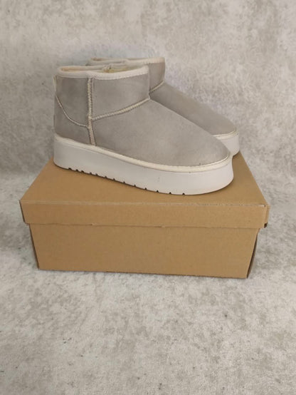 UGG Platform Bej Renk/Çorap Hediyeli